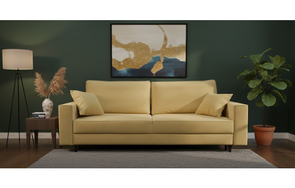 Sofa Emilia 32 na sprężynach z funkcją spania i pojemnikiem